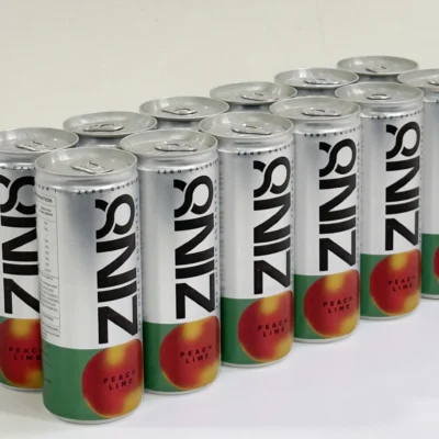 ZIN8 Sparkling Peach & Lemon Refresher -  (12 Cans)