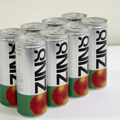 ZIN8 Sparkling Peach & Lemon Refresher -  (8 Cans)