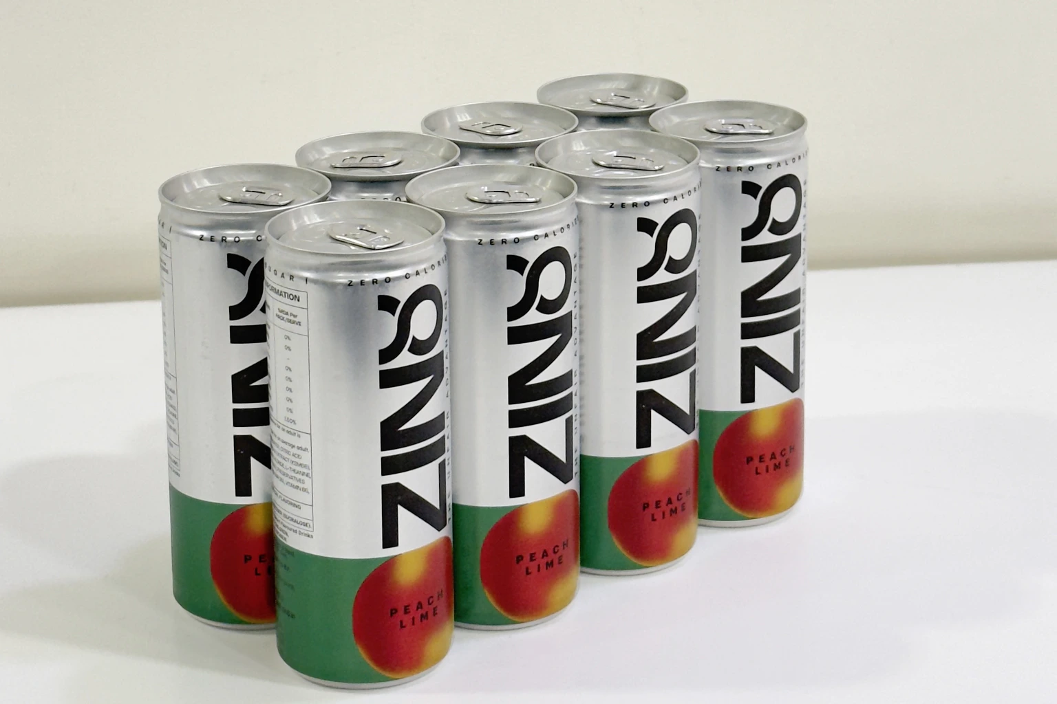 ZIN8 Sparkling Peach & Lemon Refresher - (8 Cans)